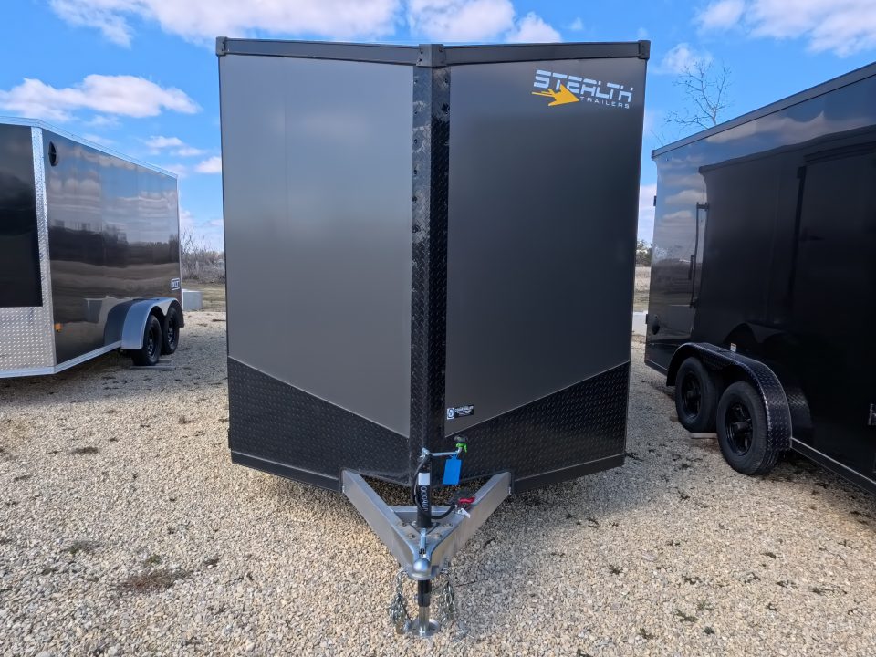 New 2026 Stealth Trailers 7.5 x 16 x 7 COBRA Enclosed Cargo with Sidewinder Side Escape Door, Rear Stabilizer Jacks, and 7K GVWR - Charcoal