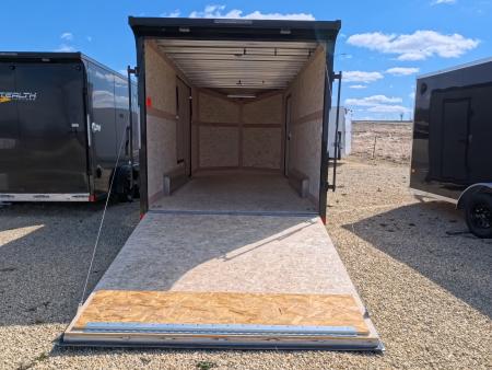 New 2026 Stealth Trailers 7.5 x 16 x 7 COBRA Enclosed Cargo with Sidewinder Side Escape Door, Rear Stabilizer Jacks, and 7K GVWR - Charcoal