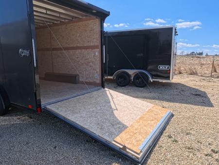 New 2026 Stealth Trailers 7.5 x 16 x 7 COBRA Enclosed Cargo with Sidewinder Side Escape Door, Rear Stabilizer Jacks, and 7K GVWR - Charcoal