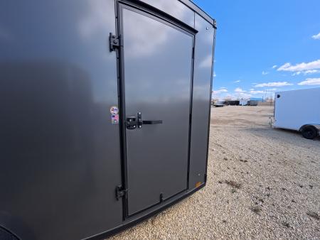 New 2026 Stealth Trailers 7.5 x 16 x 7 COBRA Enclosed Cargo with Sidewinder Side Escape Door, Rear Stabilizer Jacks, and 7K GVWR - Charcoal