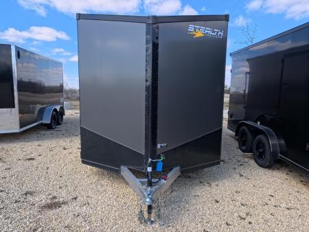 New 2026 Stealth Trailers 7.5 x 16 x 7 COBRA Enclosed Cargo with Sidewinder Side Escape Door, Rear Stabilizer Jacks, and 7K GVWR - Charcoal