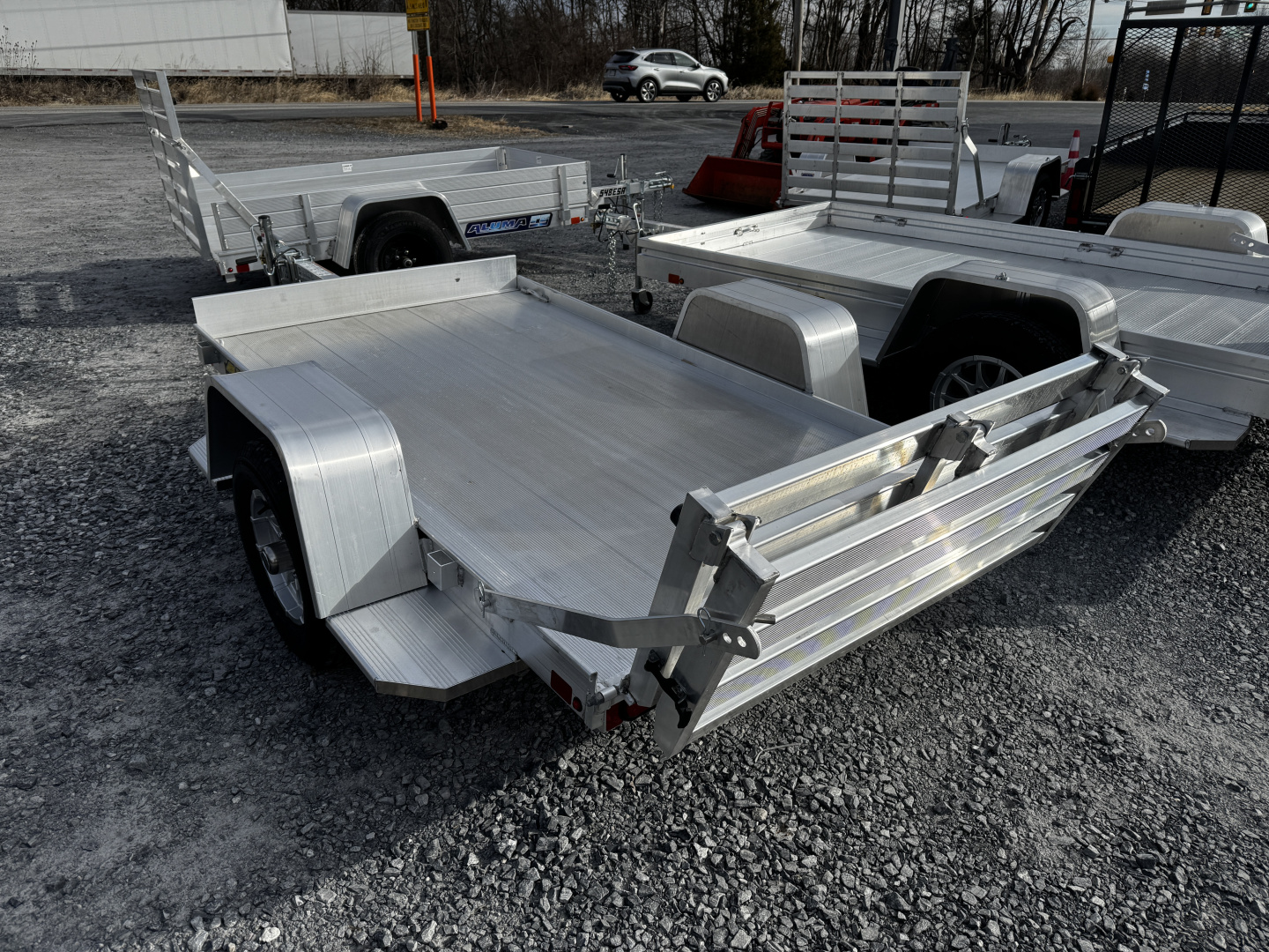 New 2026 Aluma 548S-BT Utility Trailer Bifold Tailgate