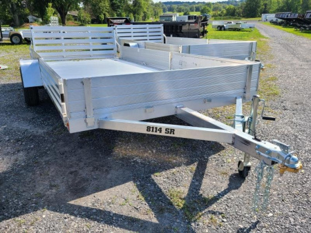 New 2027 Aluma 8114S-R-BT-SR 3 Place ATV w/ BiFold Gate ATV Trailer