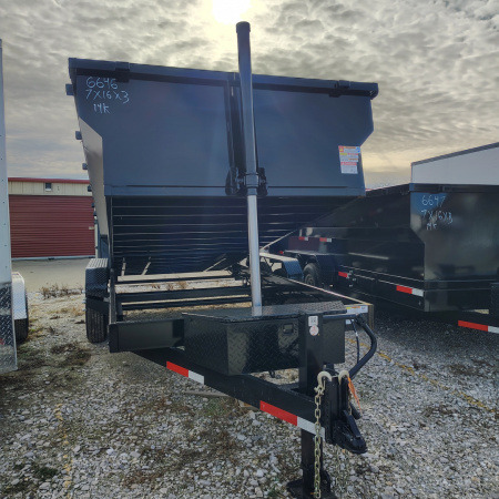 New 2026 U.S. Built/Texas Pride 7x16x3 TA with 14k axles Dump Trailer