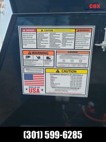 New 2026 BWISE 5 x 8 special dump 5000#LP Dump Trailer