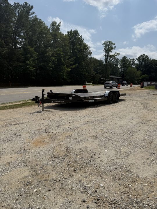 New 2026 Iron Bull TRB8320032 Car Hauler / 83" Wide x 20' Long / Gravity Tilt Car Hauler / 2-3500# Electric Brake Axles / Diamond Plate Steel Floor