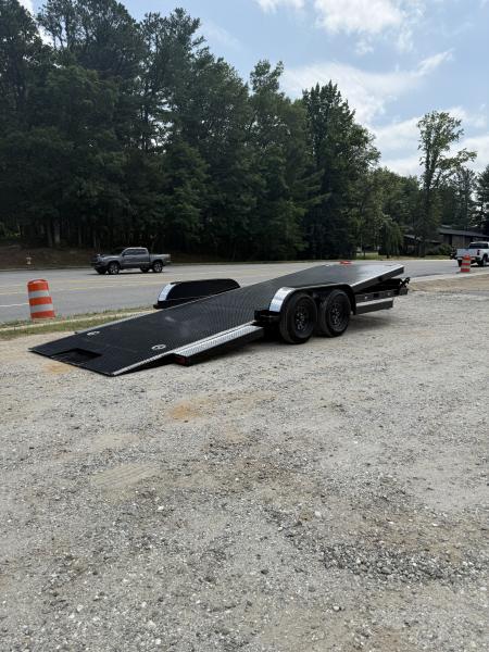 New 2026 Iron Bull TRB8320032 Car Hauler / 83" Wide x 20' Long / Gravity Tilt Car Hauler / 2-3500# Electric Brake Axles / Diamond Plate Steel Floor