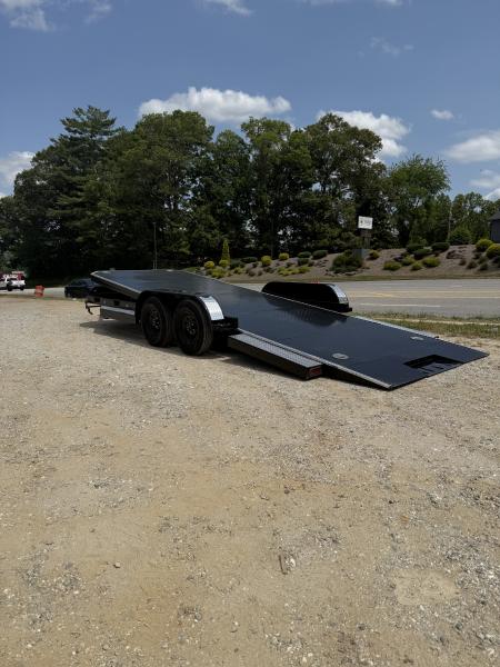 New 2026 Iron Bull TRB8320032 Car Hauler / 83" Wide x 20' Long / Gravity Tilt Car Hauler / 2-3500# Electric Brake Axles / Diamond Plate Steel Floor