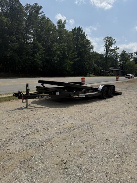 New 2026 Iron Bull TRB8320032 Car Hauler / 83  Wide x 20' Long / Gravity Tilt Car Hauler / 2-3500# Electric Brake Axles / Diamond Plate Steel Floor
