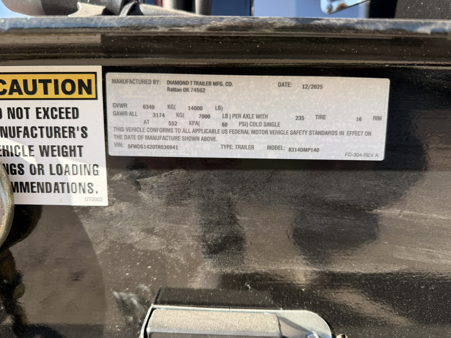 New 2026 Diamond T 7-14 Dump W/ 7 Gauge Floor/Wall 7K Axles