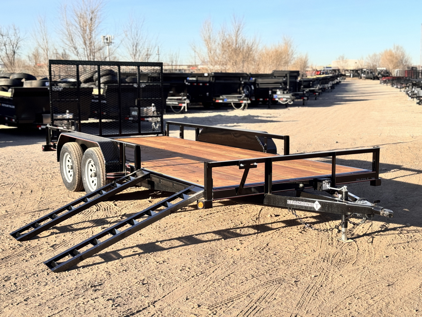 New 2026 Diamond T 7-16 Tandem Axle Ramp Gate Utility W/ ATV Ramps 7K GVWR