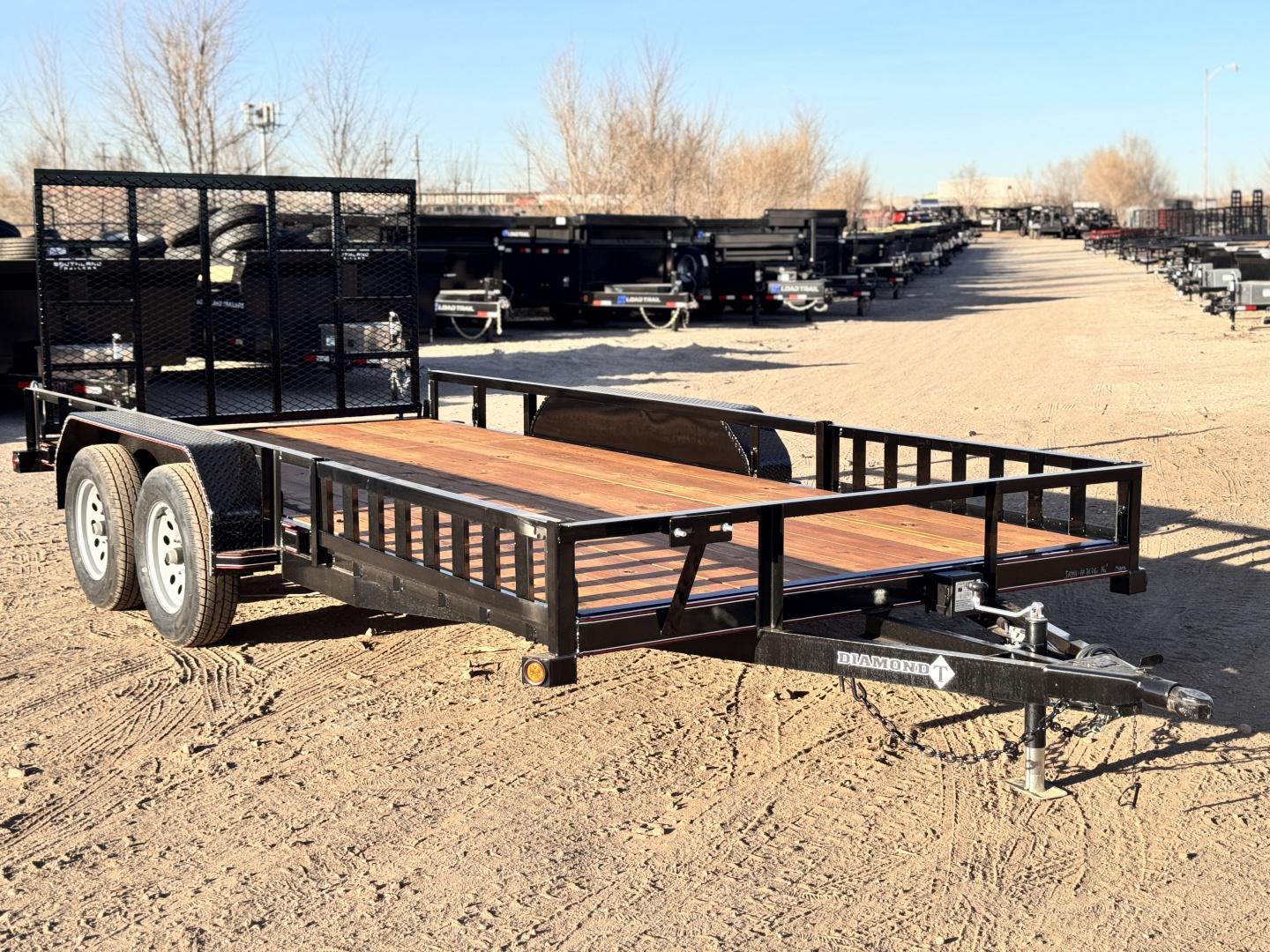 New 2026 Diamond T 7-16 Tandem Axle Ramp Gate Utility W/ ATV Ramps 7K GVWR