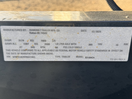 New 2026 Diamond T 7-18 Car Hauler 7K GVWR