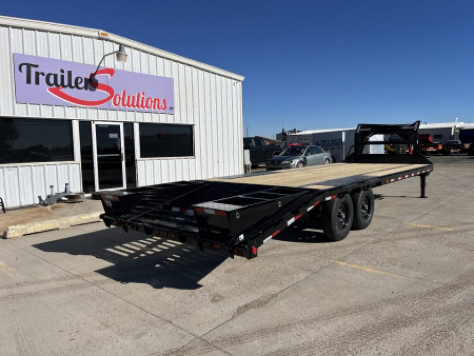 New 2026 PJ Trailers 25' X 102" Flatdeck 5' Dovetail With Ramps Flatbed Trailer