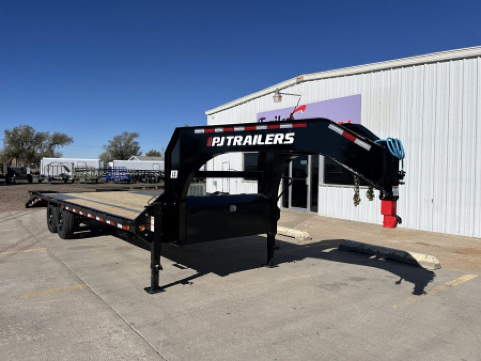 New 2026 PJ Trailers 25' X 102" Flatdeck 5' Dovetail With Ramps Flatbed Trailer