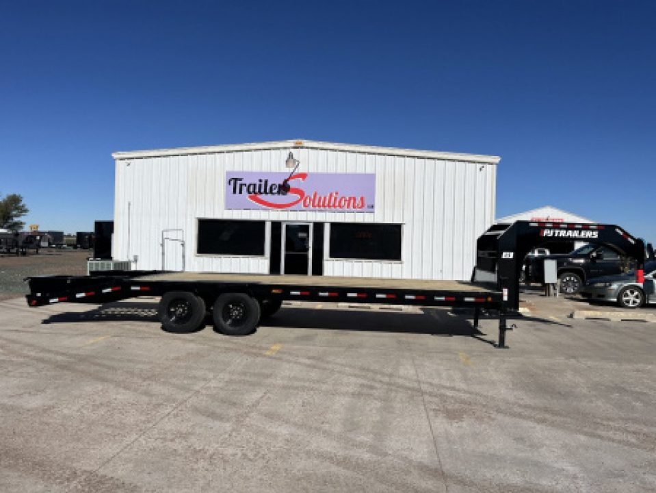 New 2026 PJ Trailers 25' X 102" Flatdeck 5' Dovetail With Ramps Flatbed Trailer