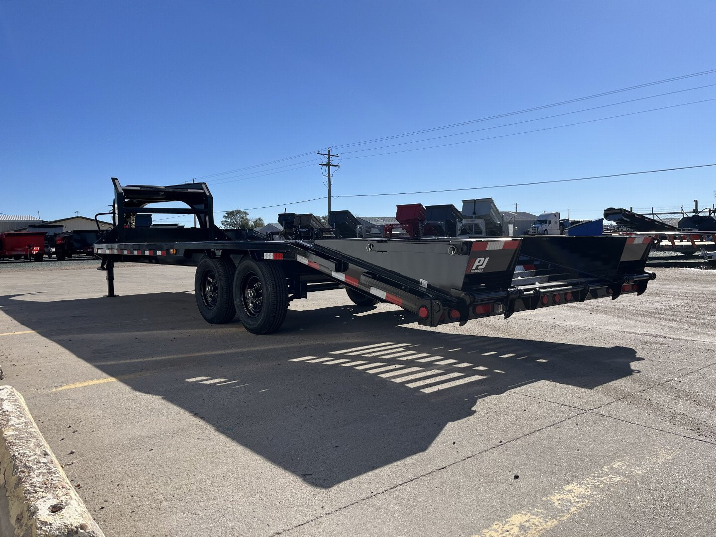 New 2026 PJ Trailers 25' X 102" Flatdeck 5' Dovetail With Ramps Flatbed Trailer