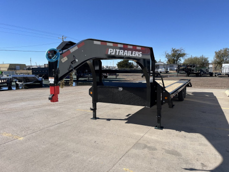 New 2026 PJ Trailers 25' X 102" Flatdeck 5' Dovetail With Ramps Flatbed Trailer