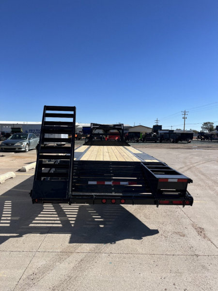 New 2026 PJ Trailers 25' X 102" Flatdeck 5' Dovetail With Ramps Flatbed Trailer