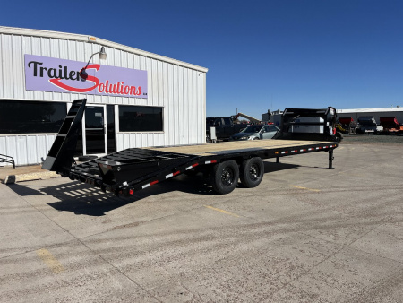 New 2026 PJ Trailers 25' X 102" Flatdeck 5' Dovetail With Ramps Flatbed Trailer