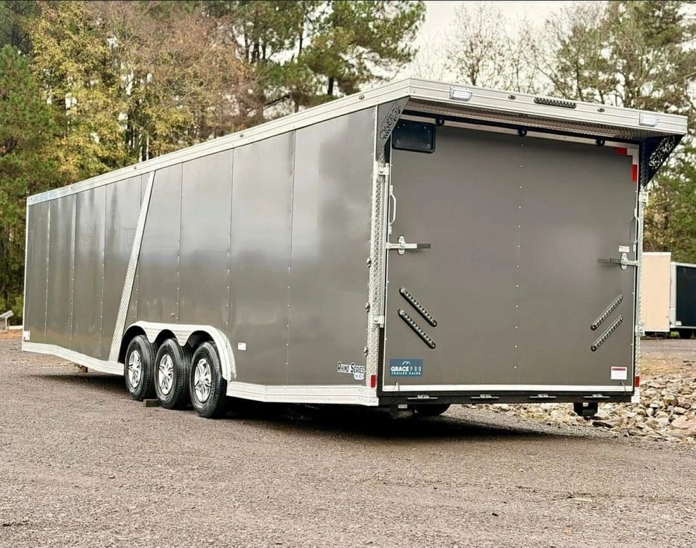 New 2026 GRACE PRO 8.5X32FT ENCLOSED TRAILER 6FT 6 INTERIOR HEIGHT TRIPLE 5200LB AXLES