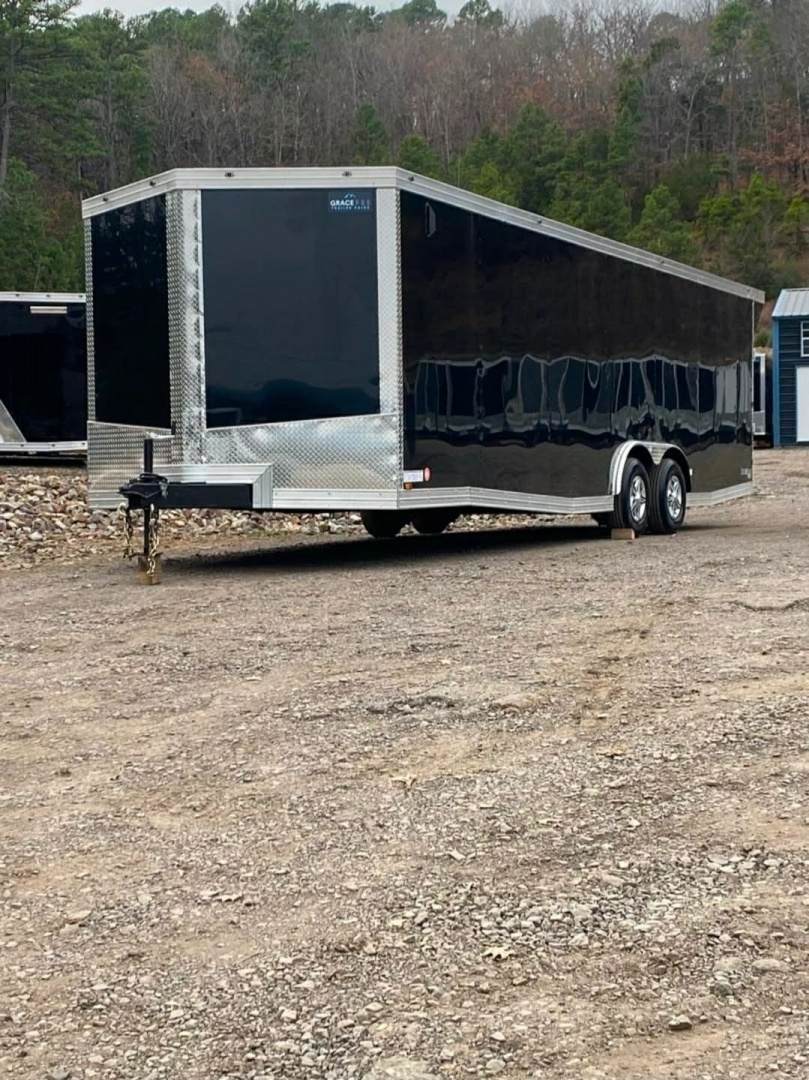 New 2026 GRACE PRO 8.5X26FT V-NOSE ENCLOSED TRAILER 6FT6 INTERIOR HEIGHT 5200LB AXLES
