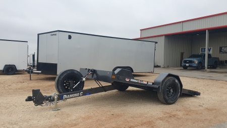 2026 Diamond C 77"x12' BP Single Axle Hydraulically Dampened Tilt - DSA107