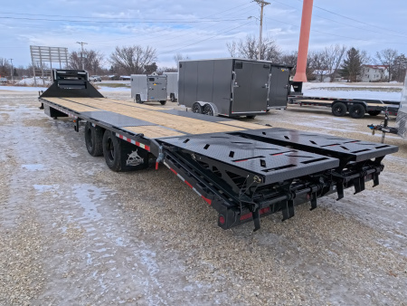 New 2026 Iron Bull Gooseneck Low Pro Deckover 102 x 36 (31 +5) FLG with Rampage Ramps, Matching Spare and 25,900 lb. GVWR