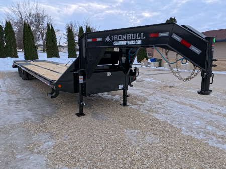New 2026 Iron Bull Gooseneck Low Pro Deckover 102 x 36 (31 +5) FLG with Rampage Ramps, Matching Spare and 25,900 lb. GVWR
