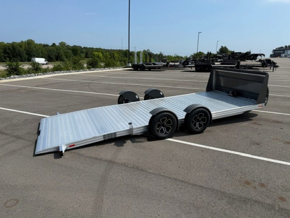 New Timpte Motorsports 720 EZ Load Aluminum 20' Car Hauler Trailer: 7K GVWR, Winch, Rock Guard, Solar, Spare