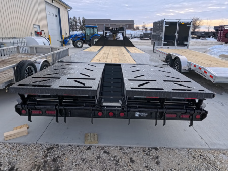 New 2026 Iron Bull 102 x 25 (20 +5) FLG Gooseneck Deckover with 23,900 lb. GVWR, Engineered Neck and Matching Spare