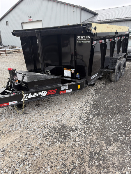 New 2026 LIBERTY LD14K83X14B8SHS Dump Trailer 83X14 TA HIGH SIDES (GVW:15400) MIDNIGHT BLACK