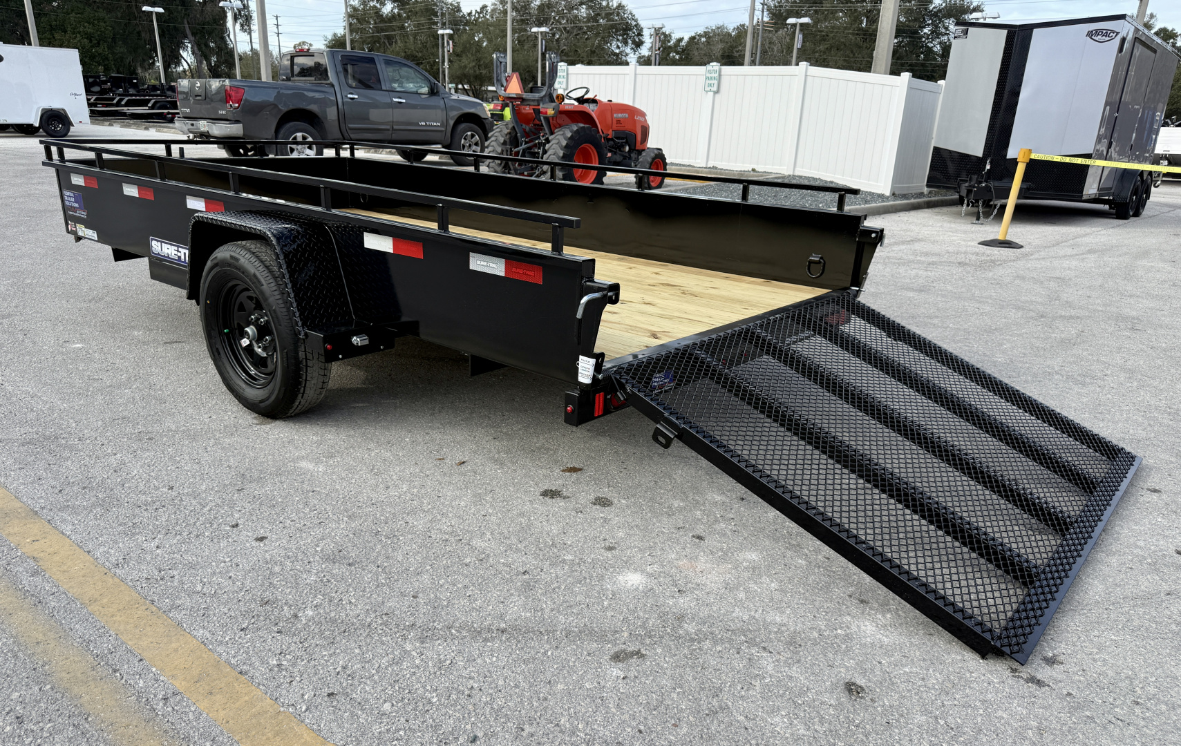 New 2026 Sure-Trac 6x12 Steel High Side 3K Utility Trailer