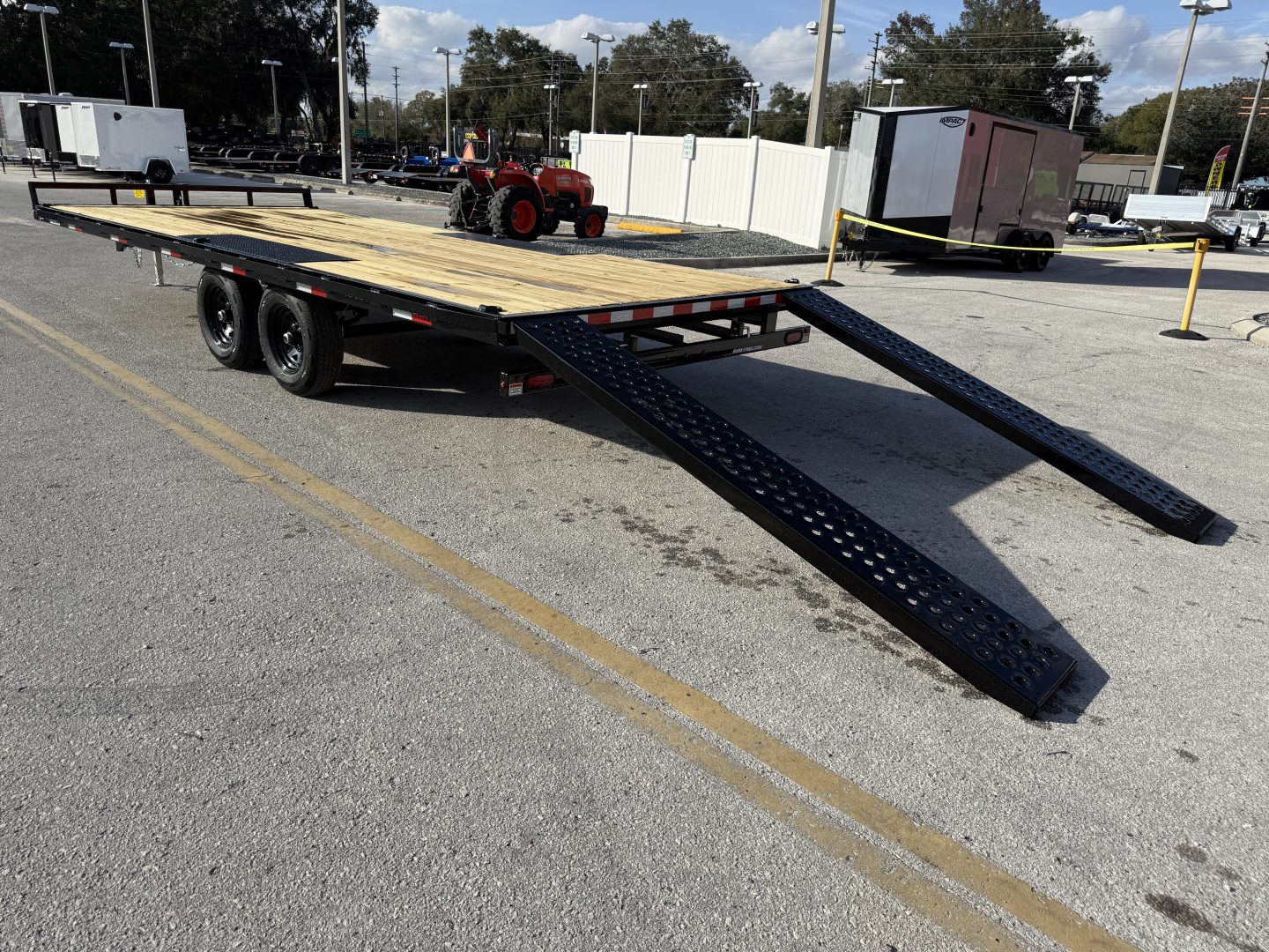 New 2026 Sure-Trac 8.5x20 LP Flatbed 10K Deckover Trailer