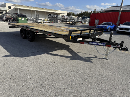 New 2026 Sure-Trac 8.5x20 LP Flatbed 10K Deckover Trailer