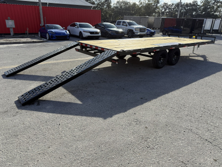 New 2026 Sure-Trac 8.5x20 LP Flatbed 10K Deckover Trailer