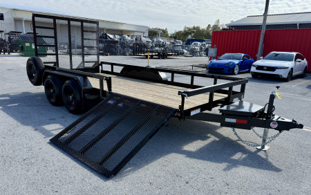 New 2026 Sure-Trac 7x16 Tube Top 10K Utility Trailer