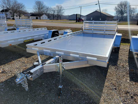 New 2027 Aluma 8015 Single Axle Electic Brake Bi-fold gate Utility Trailer