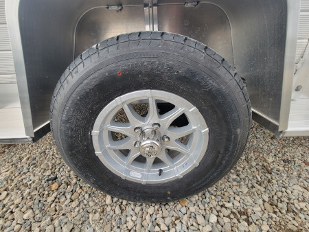 New 2026 Aluma 8114 Single Axle Ramp Bi-Fold Gate Utility Trailer