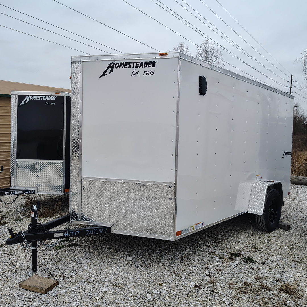 New 2026 Homesteader 7x12 SA Cargo / Enclosed Trailer, 6' interior height, .030 exterior, 35k axles, intrepid series