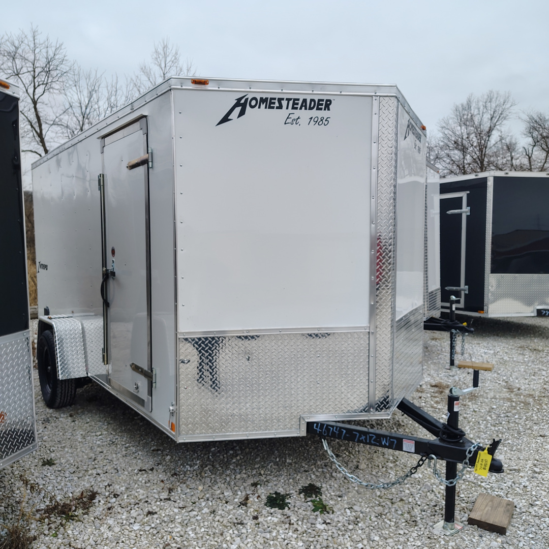 New 2026 Homesteader 7x12 SA Cargo / Enclosed Trailer, 6' interior height, .030 exterior, 35k axles, intrepid series