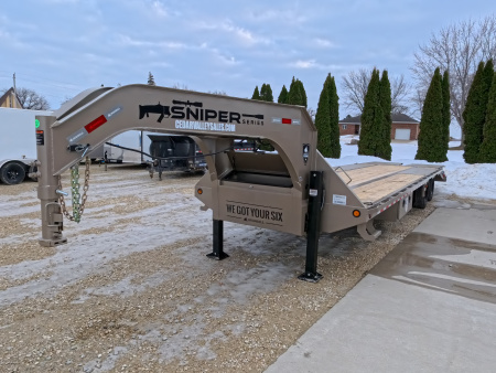 New 2026 Iron Bull 102 X 32 (27 +5) Sniper Series Deckover Trailer , 14 Ply Tires- Electric /Hydraulic Brakes