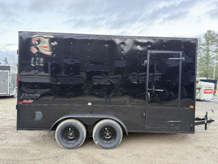 New 2026 Homesteader Trailers / 714IT Intrepid OHV / 7' Interior Height / .030 Black Aluminum w/ Black Out Pkg / Ramp Rear Door / 32  Side Door / 4-Recessed Floor D-Rings / ATP 24  High on sides and ramp door
