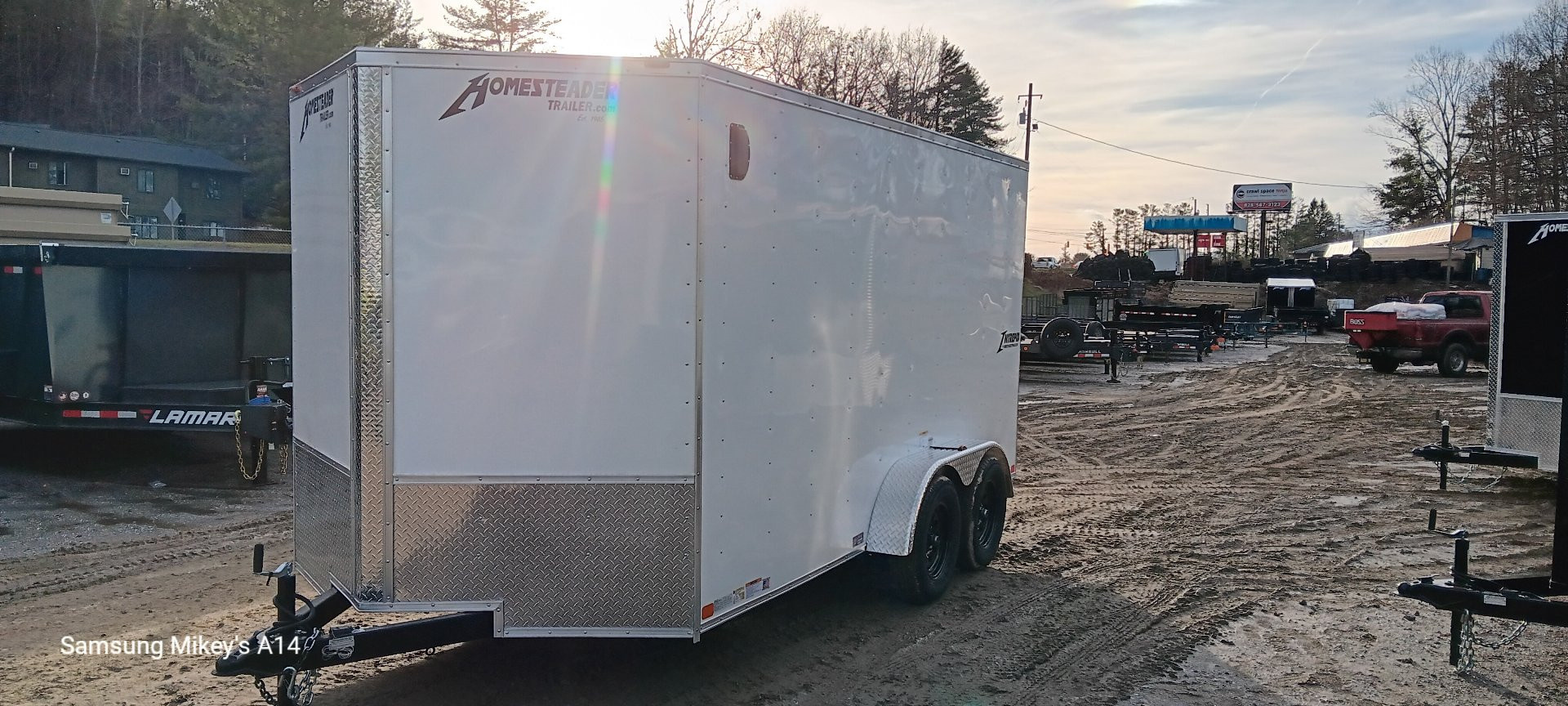 New 2026 Homesteader Trailers / 714IT Intrepid / 6'6"" Interior Height / .030 White Aluminum / Ramp Rear Door / 32" Side Door