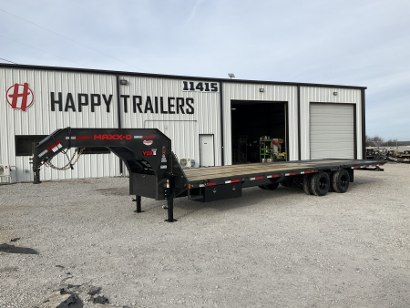 New 2026 MAXX-D 102”x32’ Gooseneck Hydraulic Dovetail Flatbed w/ Duals – YDX
