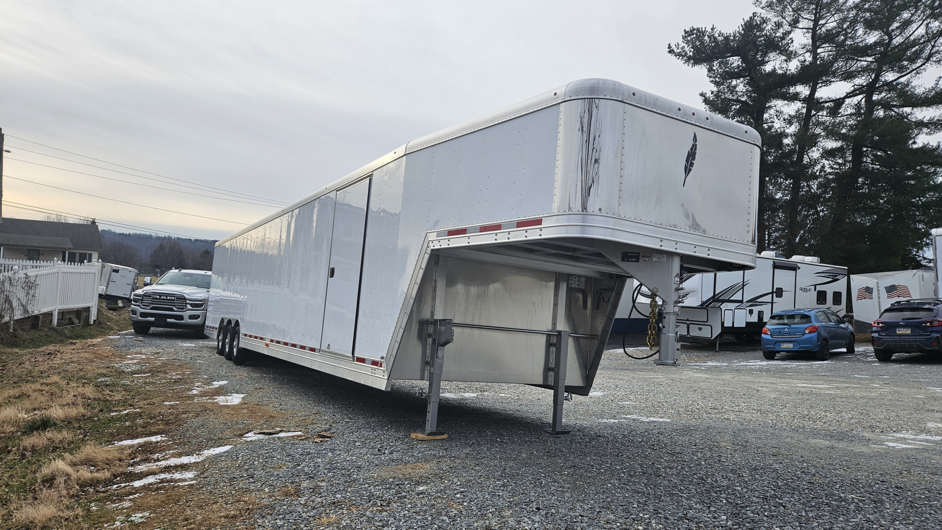 New 2026 Featherlite Trailers GOOSENECK 4941 8.5X40 TRIPLE Car / Racing Trailer