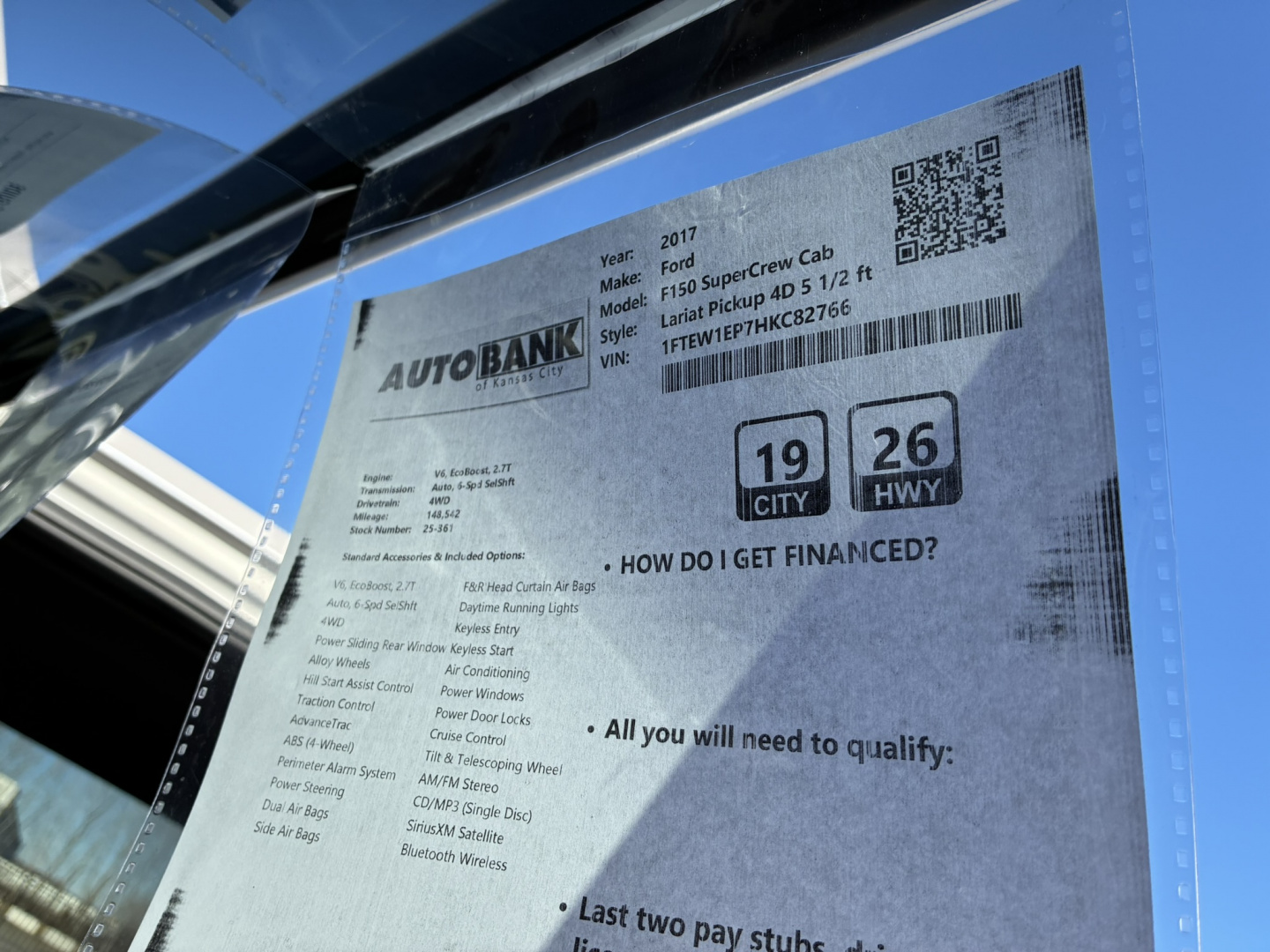 Used 2017 Ford F150 Super Crew Cab Lariat Truck