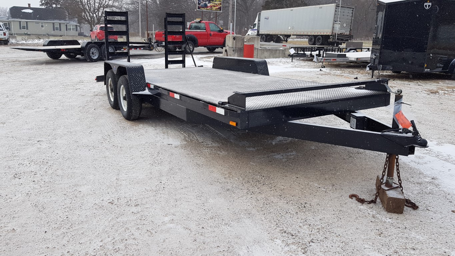 Used 2005 Interstate Manufacturing 7x18 Steel Deck I 10K Equipment Trailer