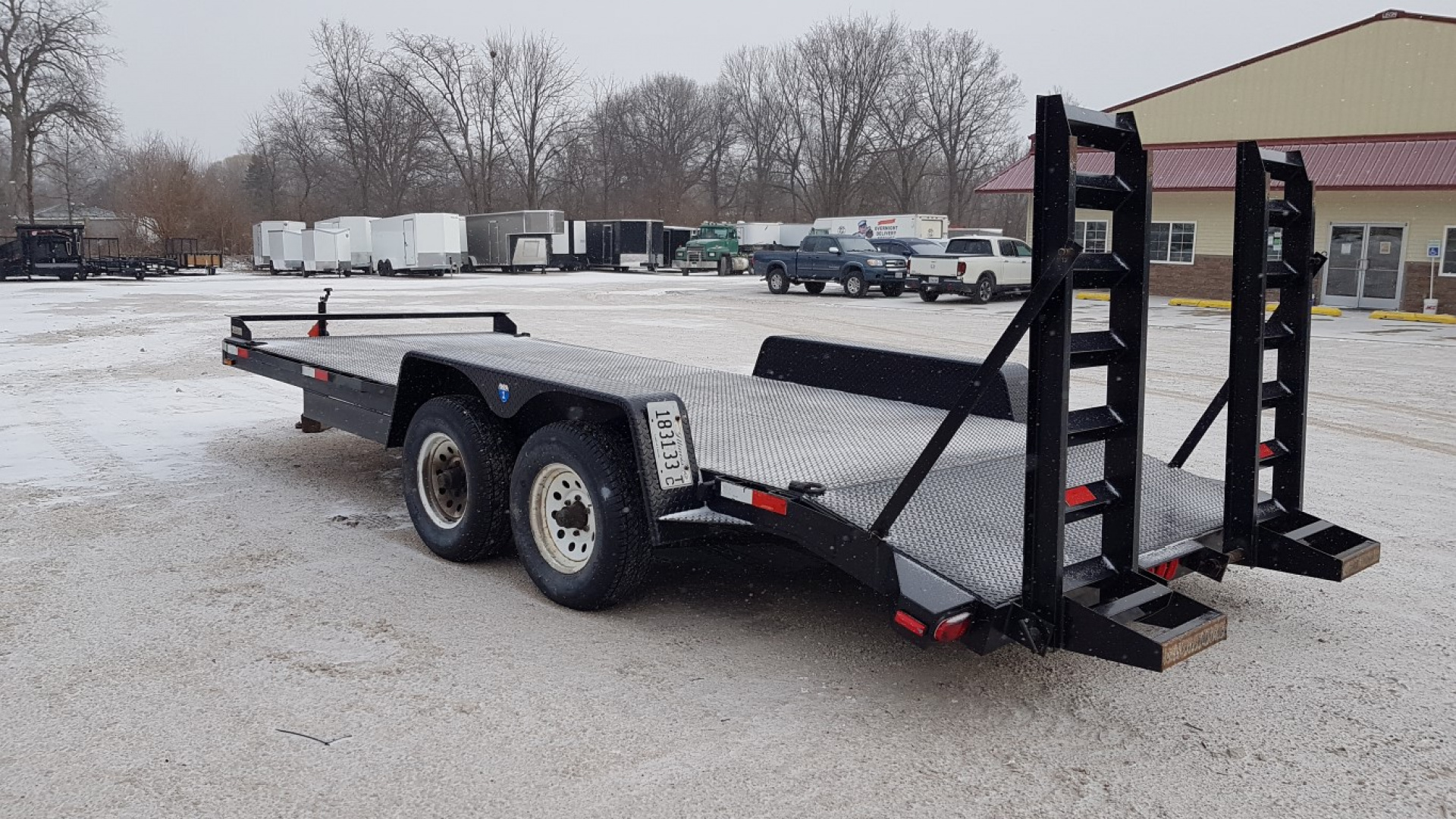 Used 2005 Interstate Manufacturing 7x18 Steel Deck I 10K Equipment Trailer