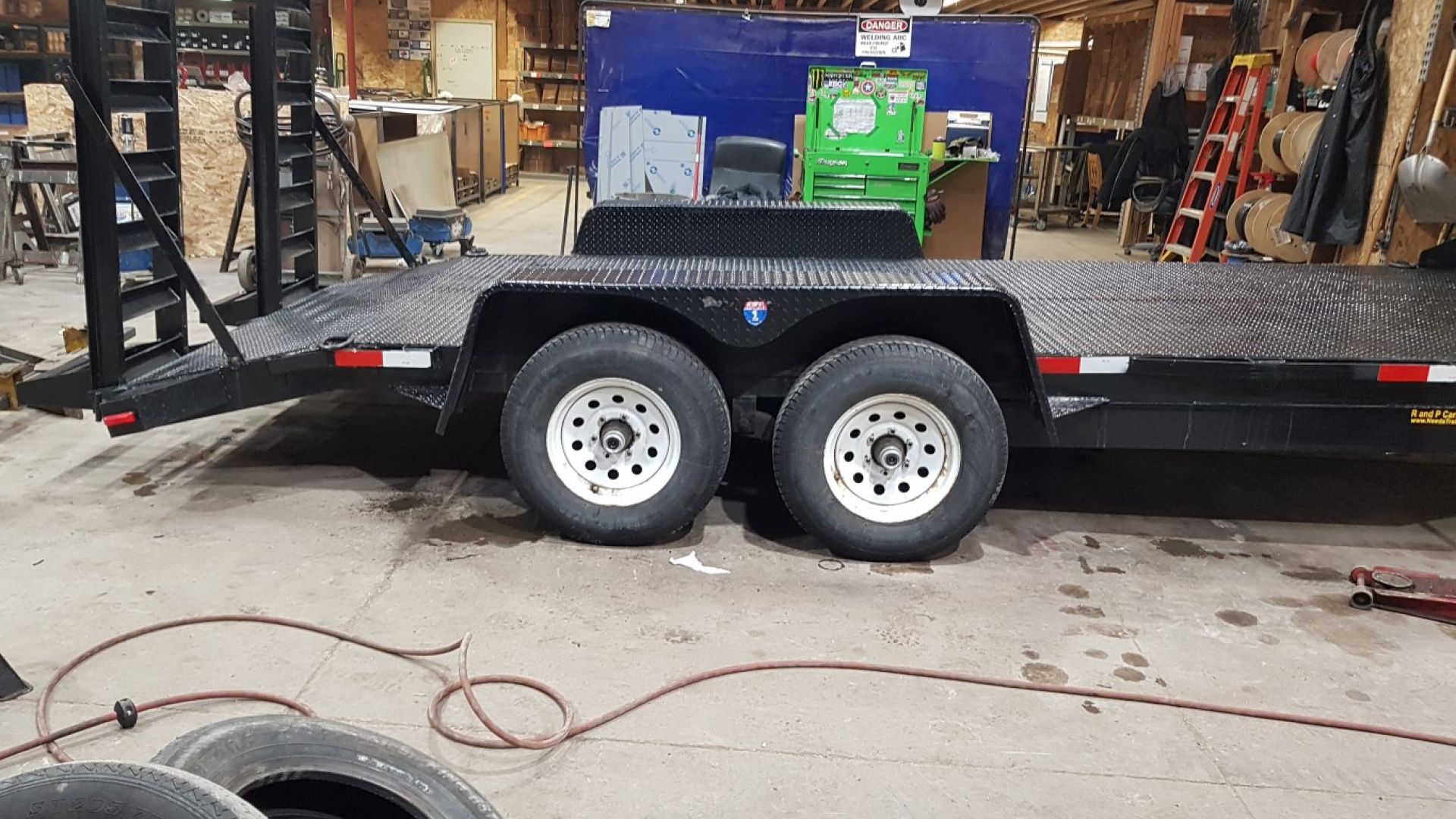 Used 2005 Interstate Manufacturing 7x18 Steel Deck I 10K Equipment Trailer